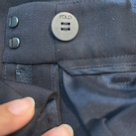 The Fold Navy Clever Crepe Tavira Slim-Leg Trousers 2 Wool - Picture 7 of 7